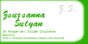 zsuzsanna sulyan business card